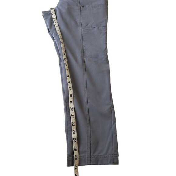 Jaanuu Womens Size Medium Scrub Pants Elastic Waist Grey Medical Gear Pockets - Picture 3 of 9